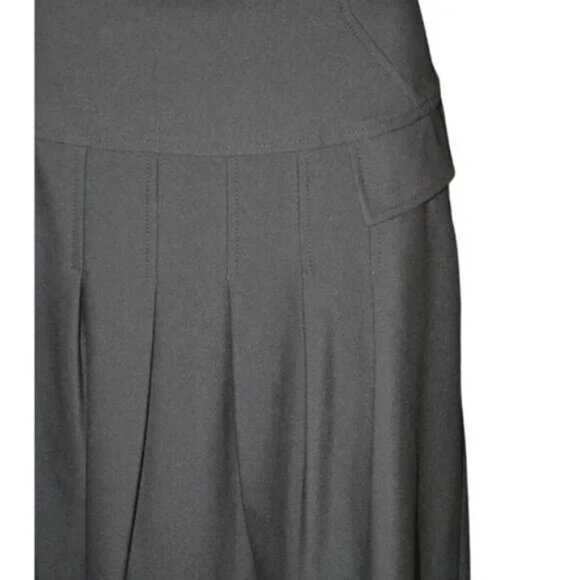 Etcetera Minimalist Black Label A-Line Pleated Full Office Midi Dress Skirt M 8 - Picture 5 of 7